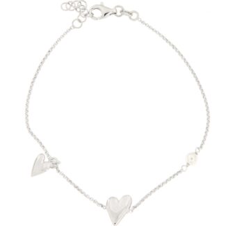 Br con cuore centrale + cuore laterale pend
cm 18+2