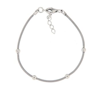 BRACCIALE CALZA MM2 DIAMANT. CON PALLINEcm 18+3